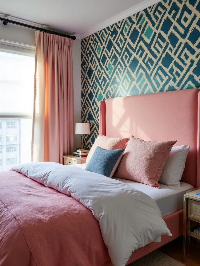 Patterned Accent Wall Statement Feature