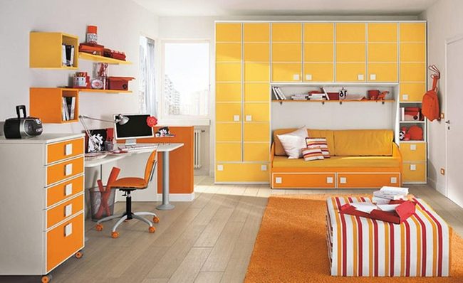 Sunny Orange Living Room