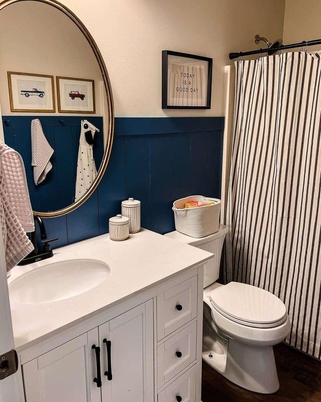 Blue Board And Batten Boys' Bath