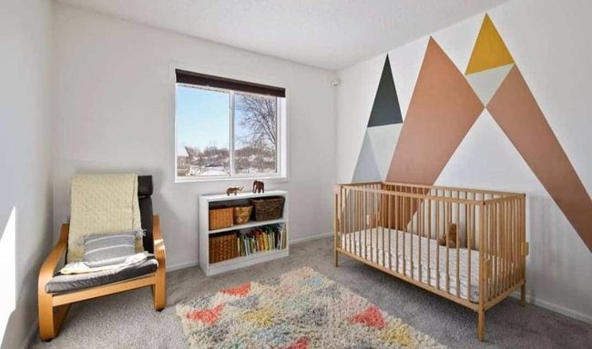 Geometric Walls, Natural Wood Nursery