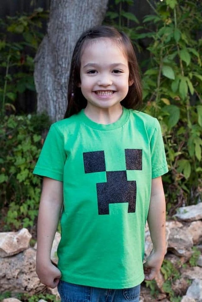 Minecraft Creeper Printed T-Shirts
