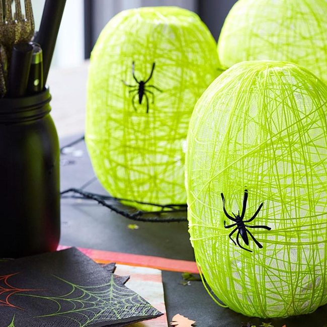 Neon Green Spider Lanterns