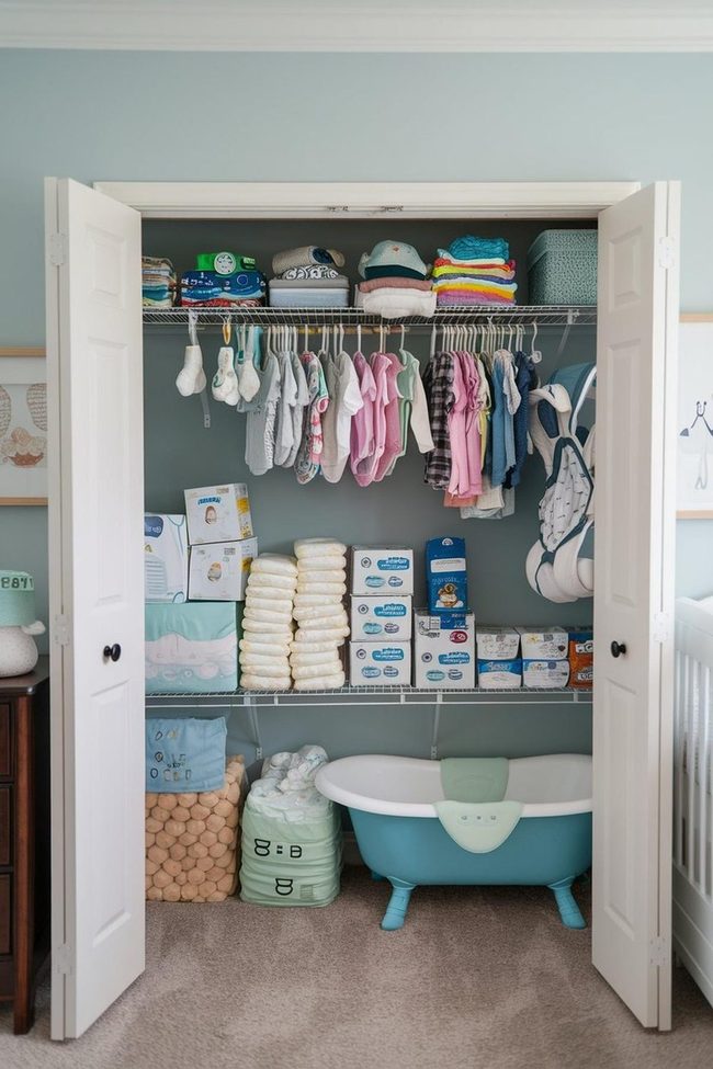 Organized Baby Clothing Compartments