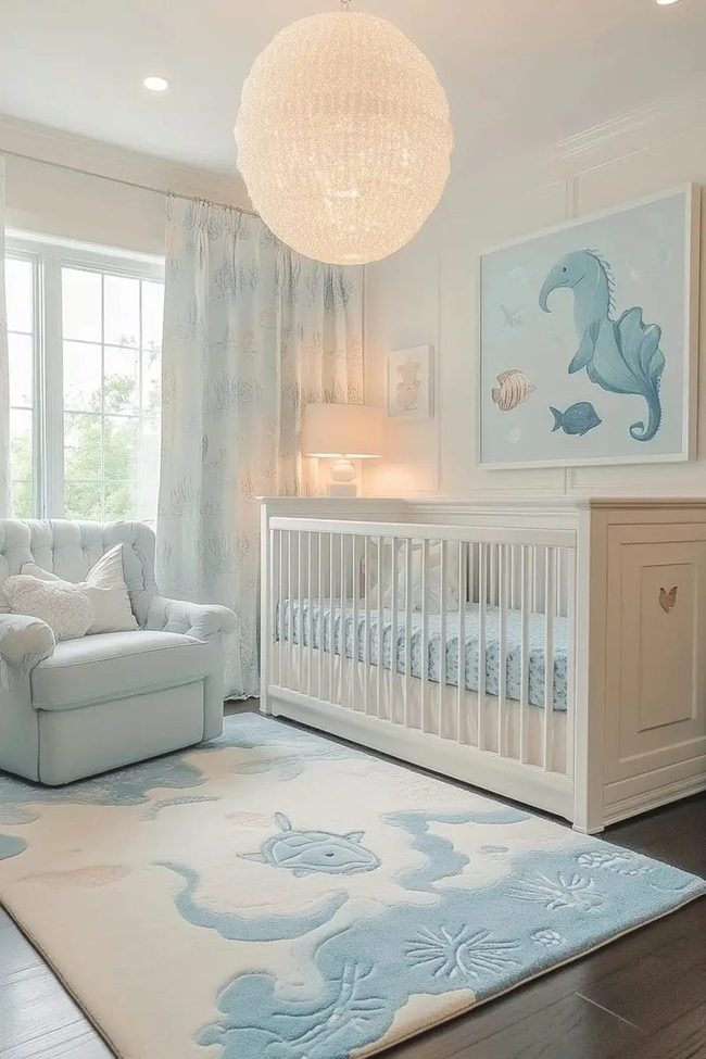 Soft Blue Sea Dreams Nursery