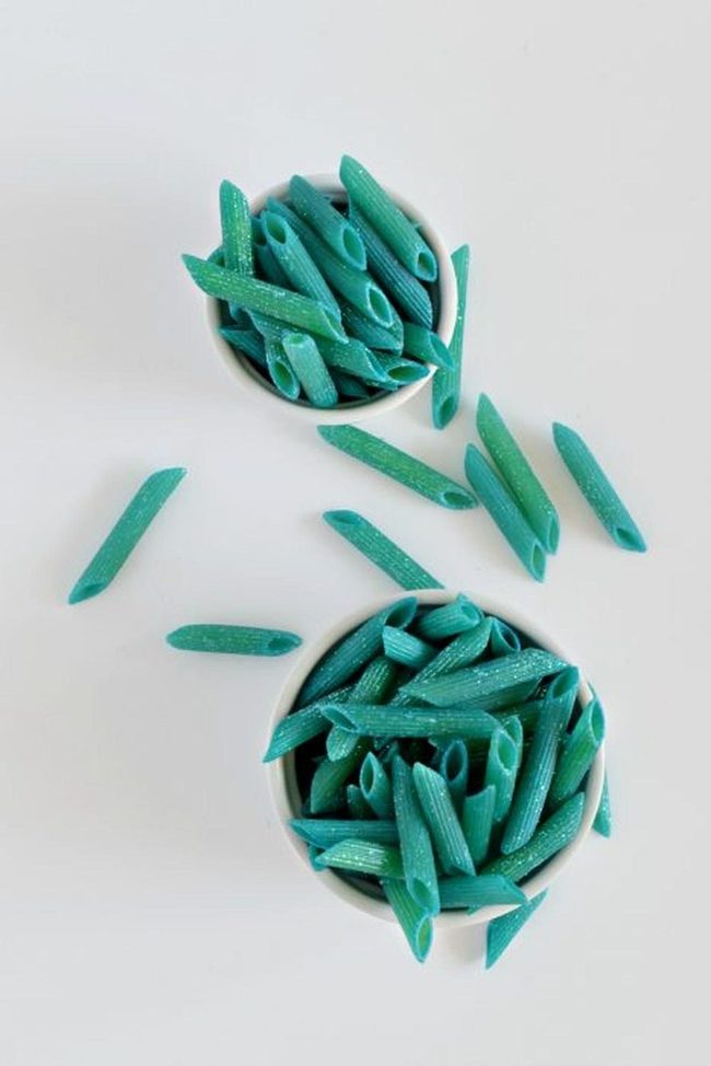 Blue-Green Pasta Ridged Texture