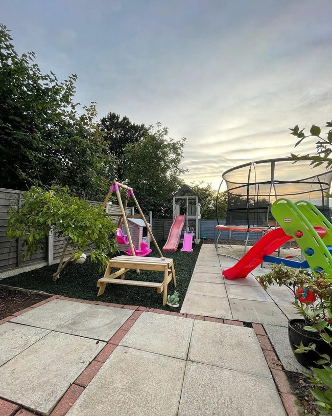 Colorful Seating Among Thriving Greens