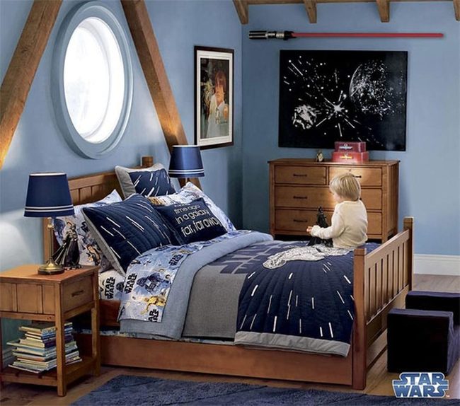 Blue Star Wars Bedroom