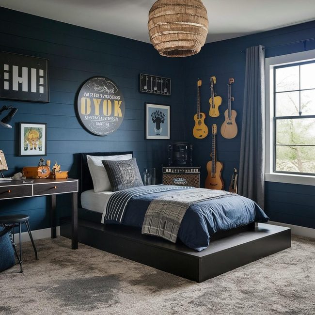 Vinyl Records and Guitar Walls