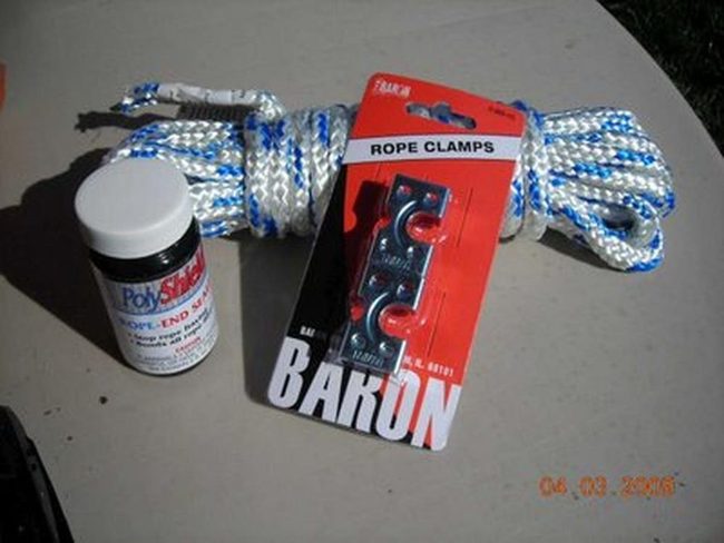 Red Metal Rope Clamps