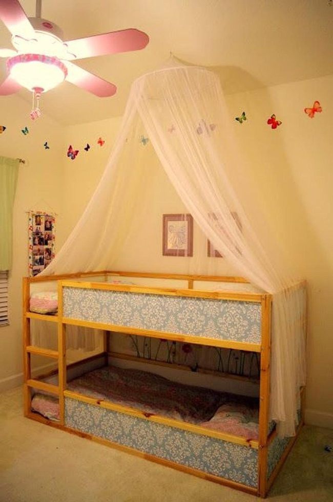 Wooden Bunks, Butterflies, Yellow