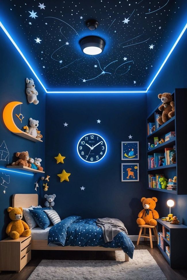Electric Pink Kids Room