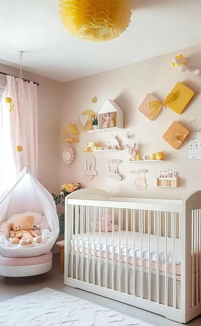 Pale Yellow Nursery with Bee Motifs