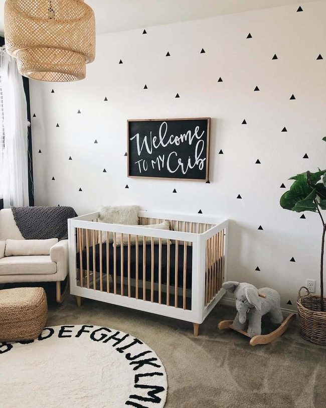 Geometric Black and White Nursery