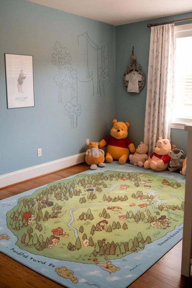 Winnie Forest Plush Play Rug