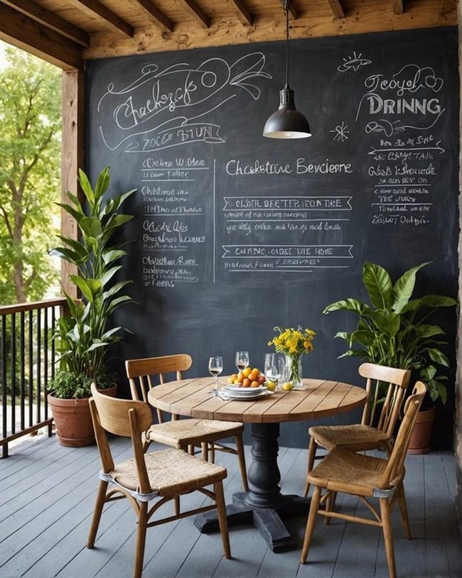Chalkboard Dining Wall for Young Artists