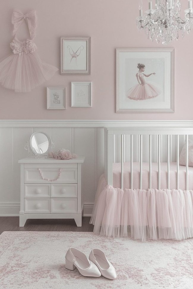 Pink Tutu Nursery With Ballet Bars