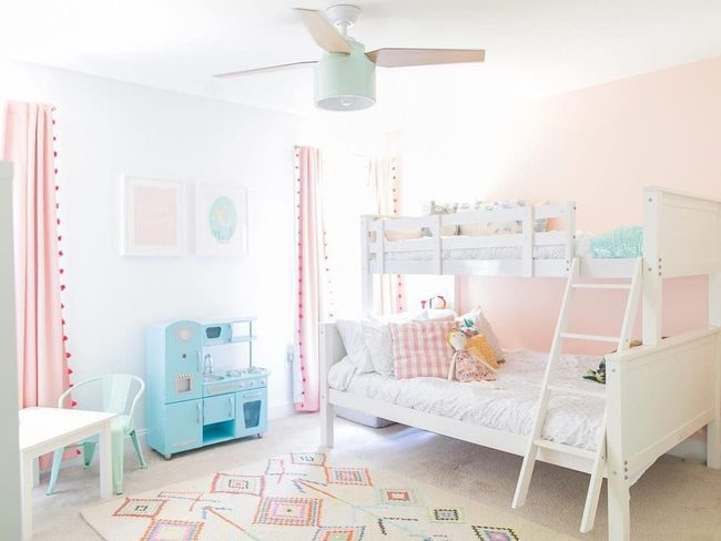 Pale Pink And Blue Bunk Retreat