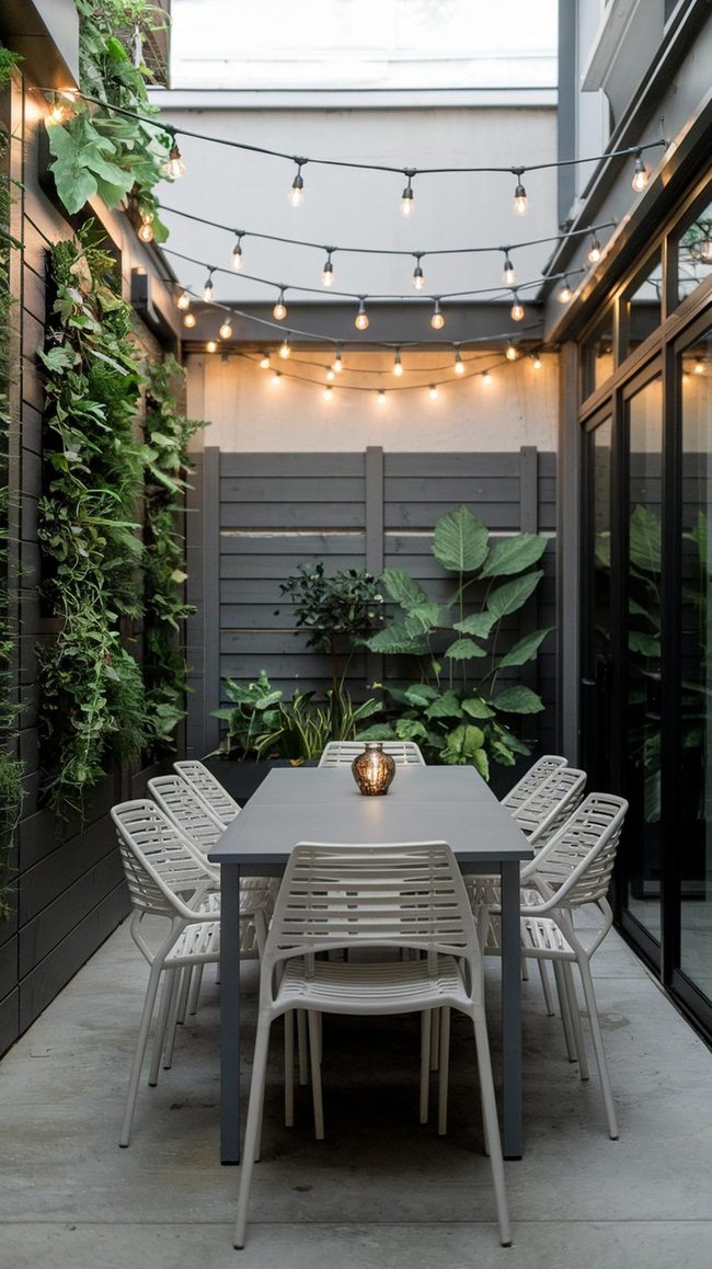 Compact Table String Illumination Terrace