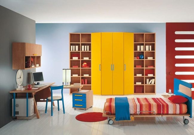 Yellow Walls Energize Kids Space