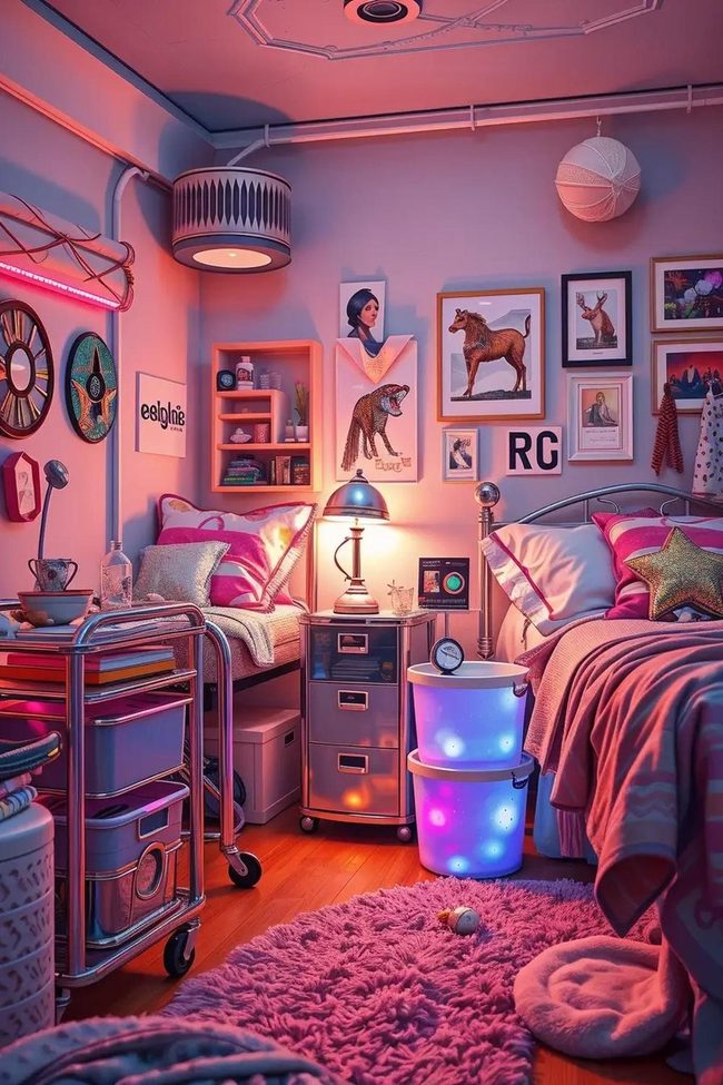 Reflective Chrome Futuristic Dorm