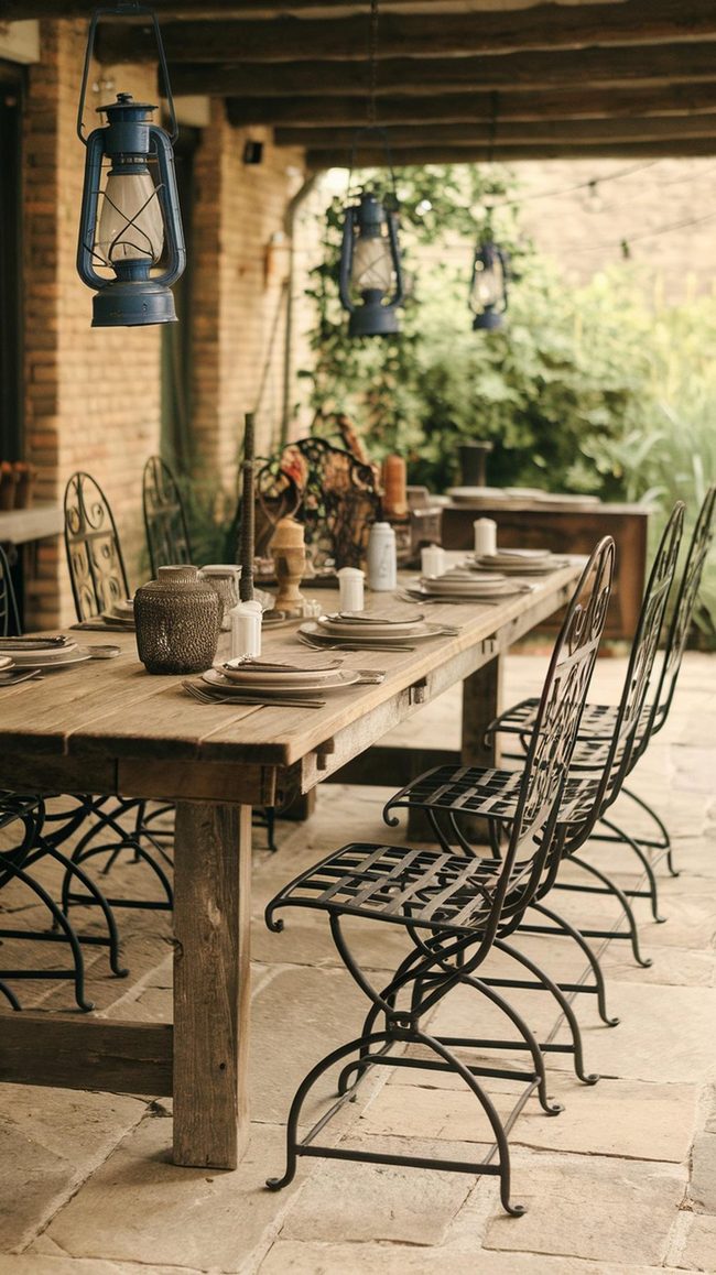 Reclaimed Wood Countryside Dining Retreat