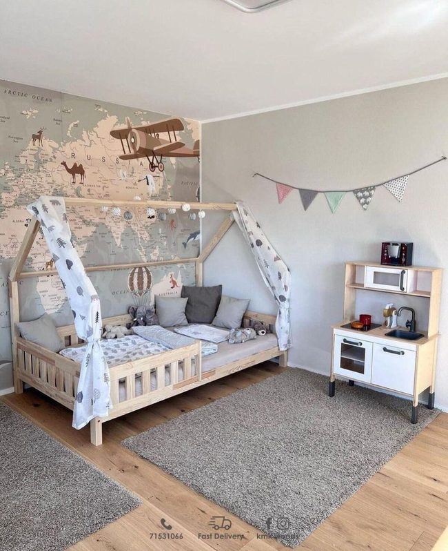 House Bed, World Map Wonder