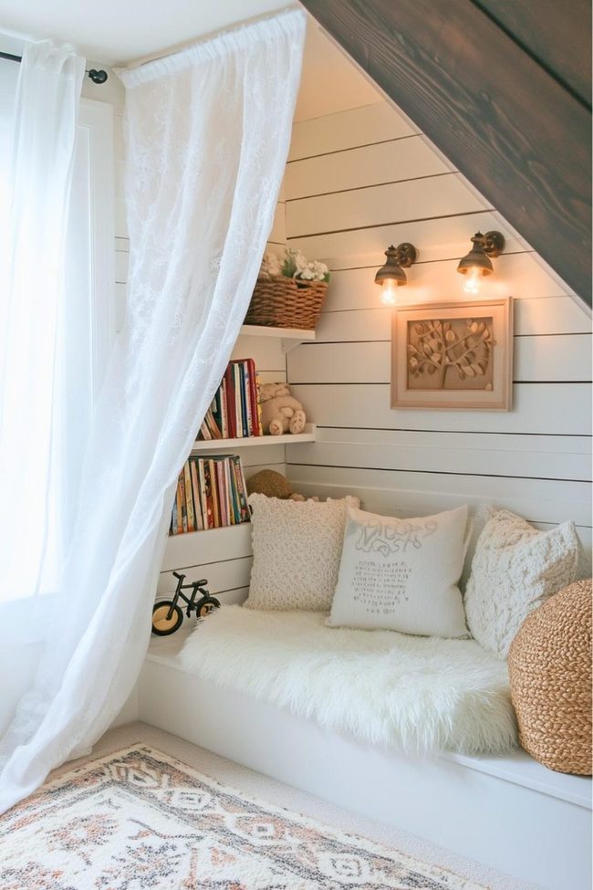 Vintage Lamp Beneath Stairs