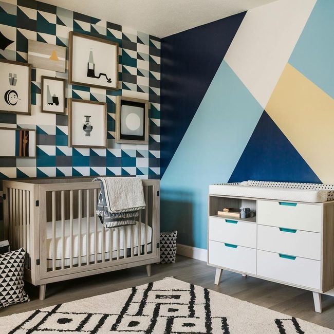 Geometric Patterns Minimalist Nursery