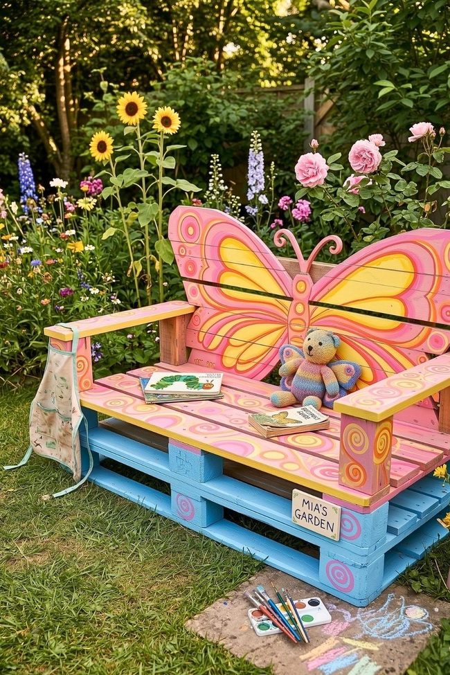 Climbing Structure With Butterfly Bench Seating