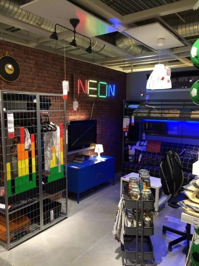 Industrial Brick Bunk Room