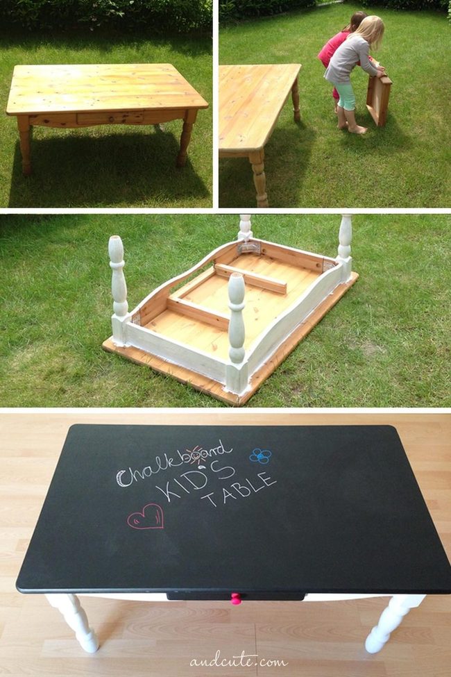 Flip-Top Wood Activity Table