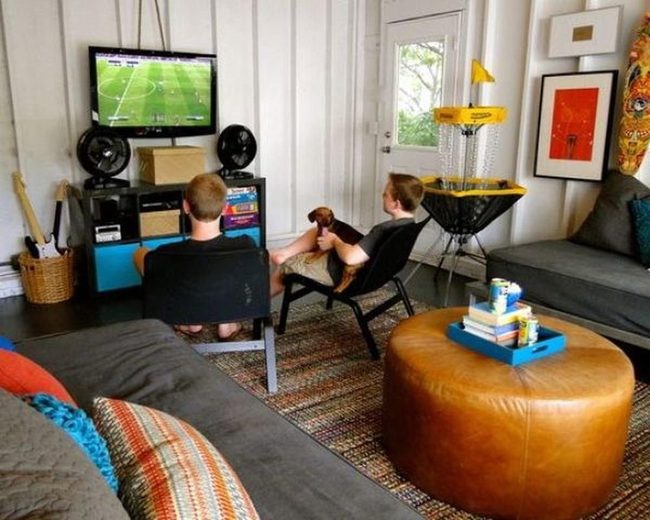 Gray Sofa Sports Lounge