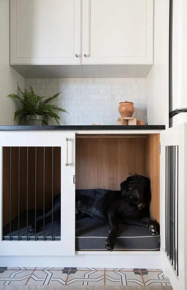 White Cabinet Pet Nook