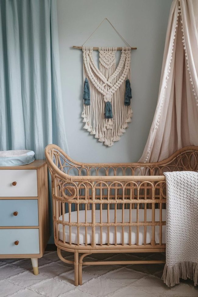 Terracotta Macramé Nursery Canopy