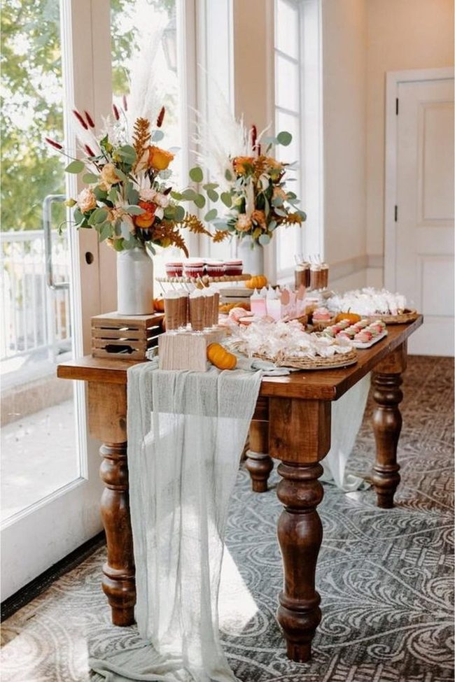 Towering Florals, Autumn Harvest Table