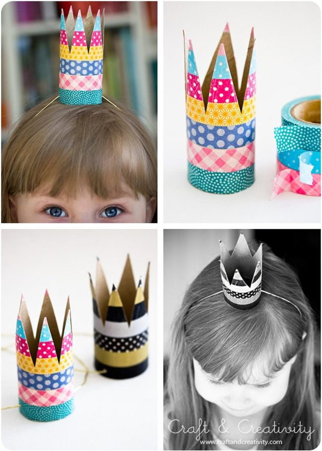 Colorful Cardboard Crowns Kids
