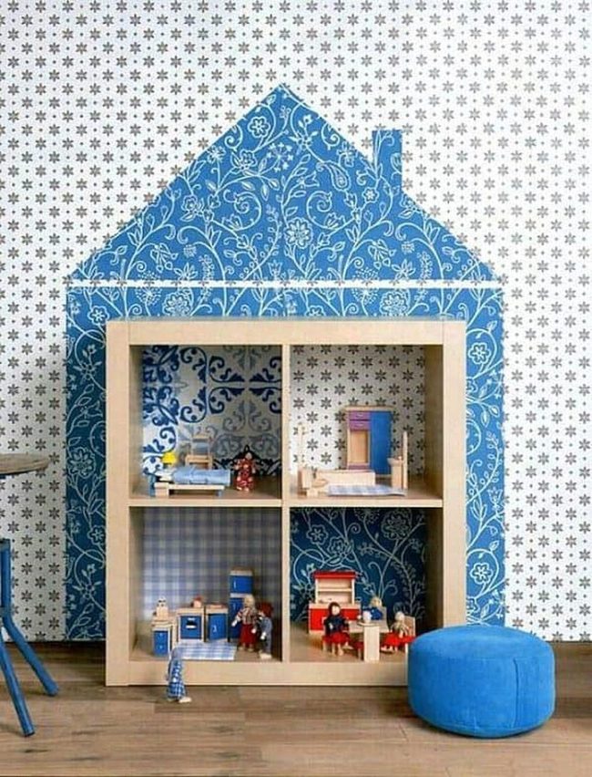 Wallpaper House Shaped Kallax Shelf
