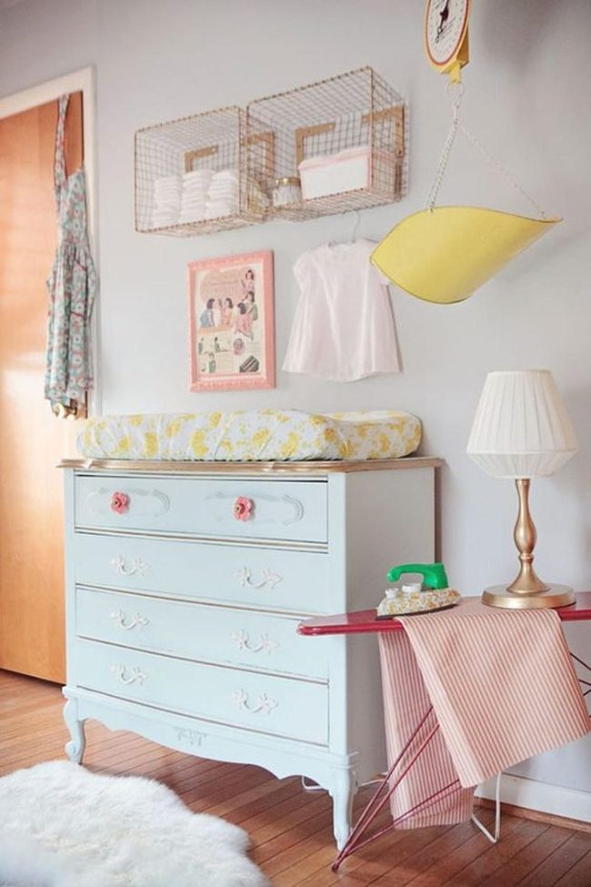 Soft Blue Nursery With Wooden Warmth