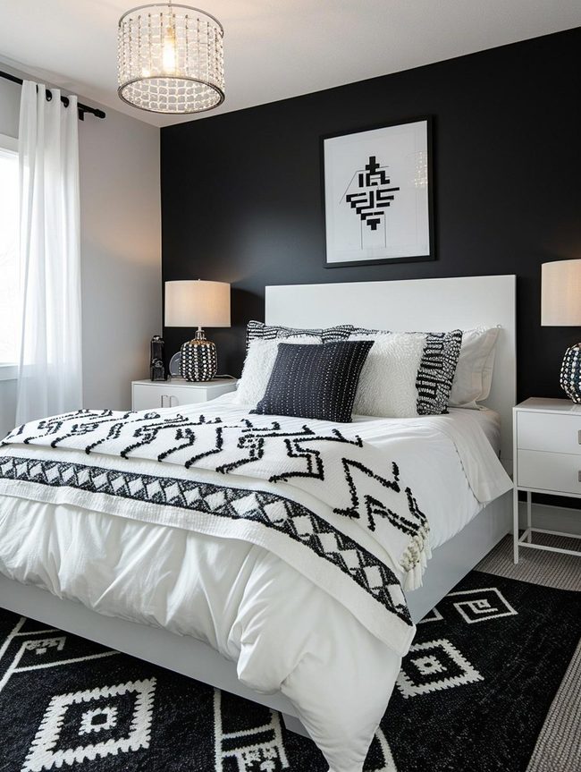 Chic Monochrome Sleep Space Design Ideas
