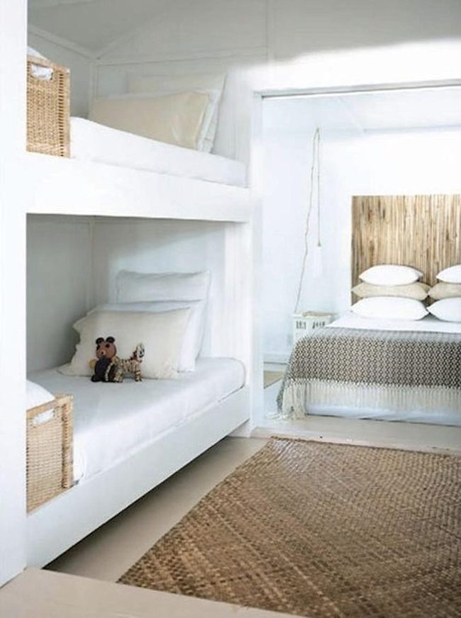 Sunlit White Rooms Wicker Storage