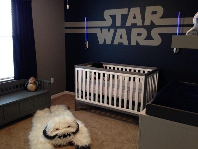 Black And Taupe Star Wars Nursery