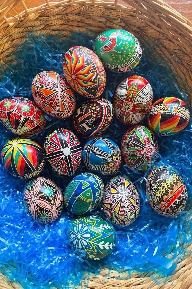 Pastel Striped Easter Eggs