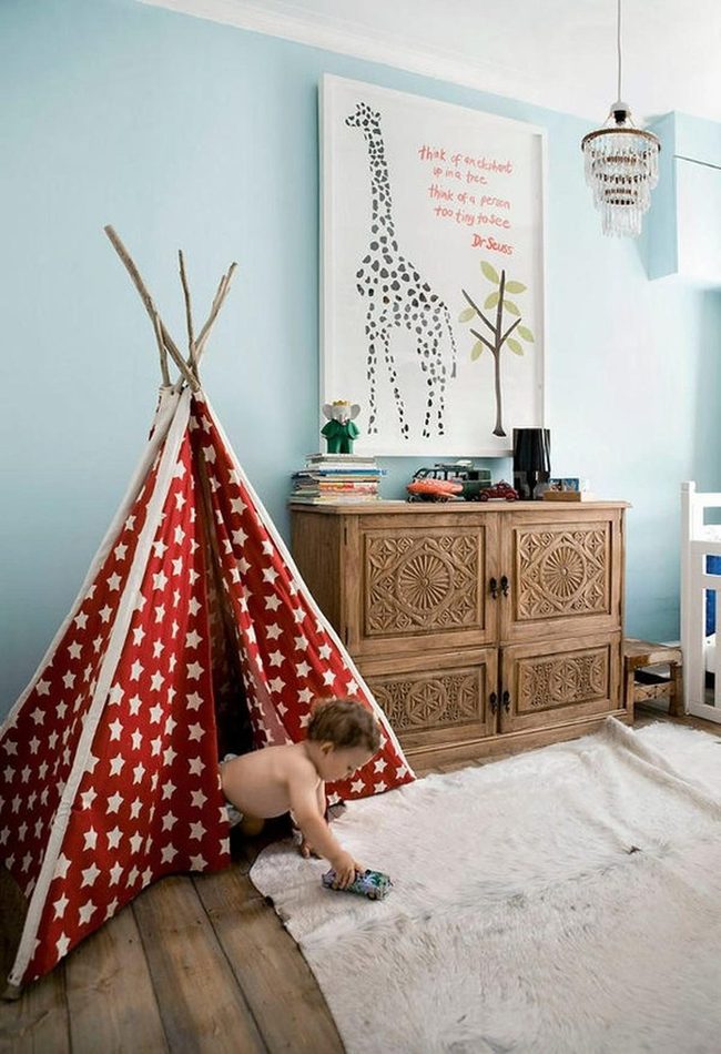 Starry Red Teepee Haven