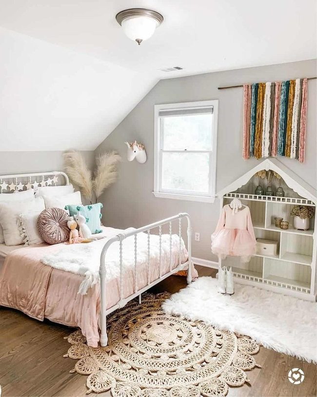 Miniature Bookshelf, Gray Walls