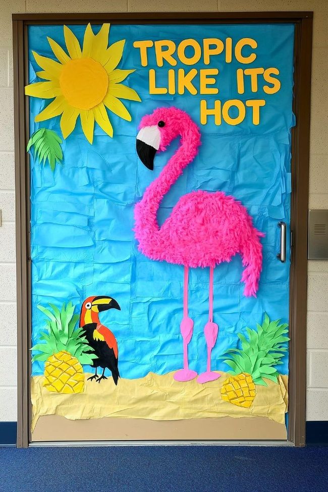 Pink Flamingo Year-Round Hallway