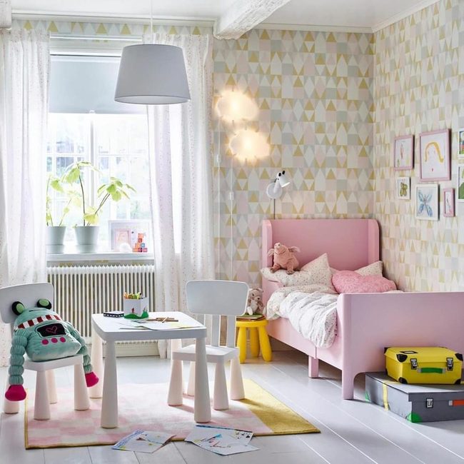 Pastel Pink Child'S Creative Space