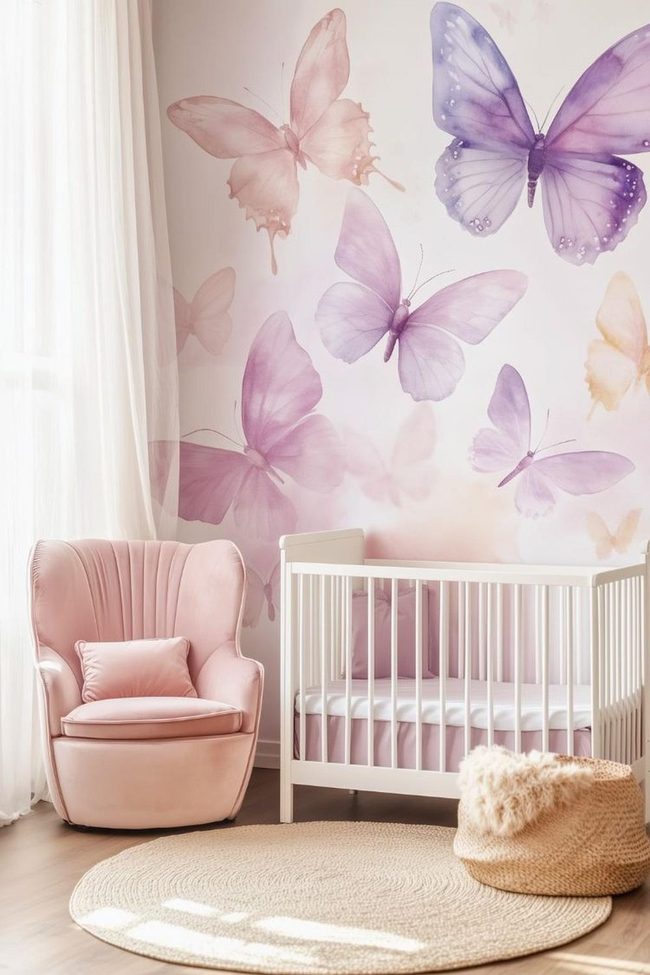 Butterfly Yard Wall Mural