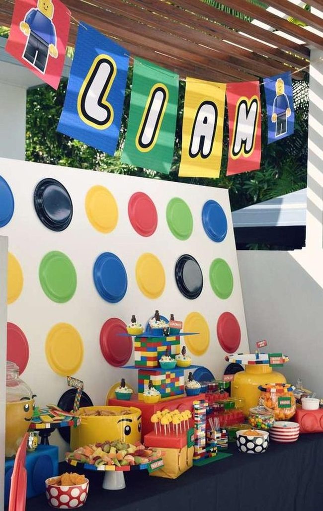 Colorful Brick Blocks Birthday