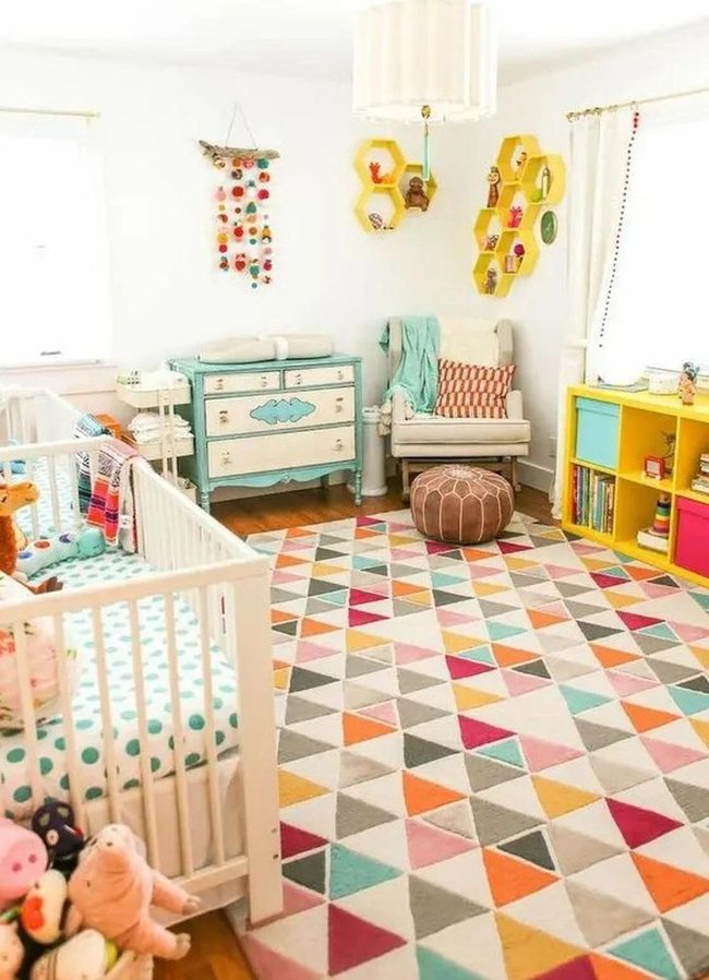 Yellow Hexagon Nursery Pop