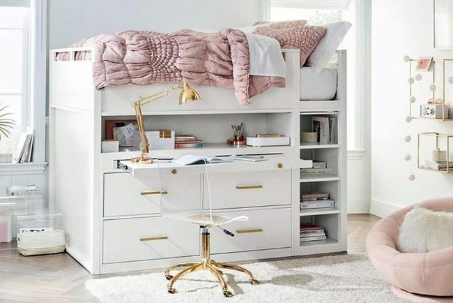 Elevated Workspace With Hidden Storage